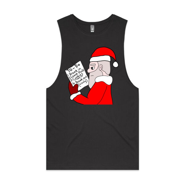 Funny Santas To Do List Shirt - Unisex Barnard Tank Thumbnail