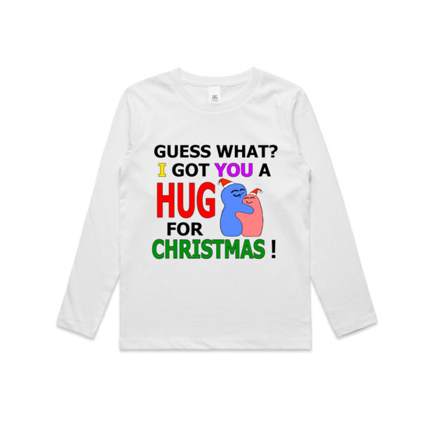 Cute Hug For Christmas - Kid's Longsleeve Tee Thumbnail