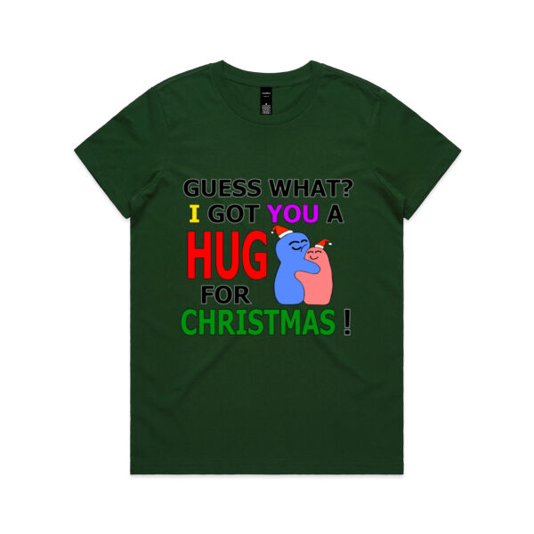Cute Hug For Christmas - Women's Maple Tee Thumbnail