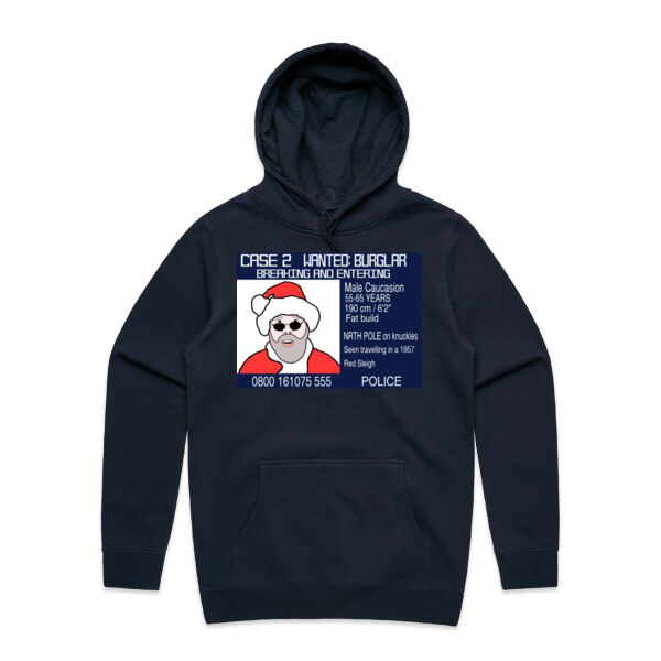 Funny Santa Burglar - Unisex Stencil Hoodie Thumbnail