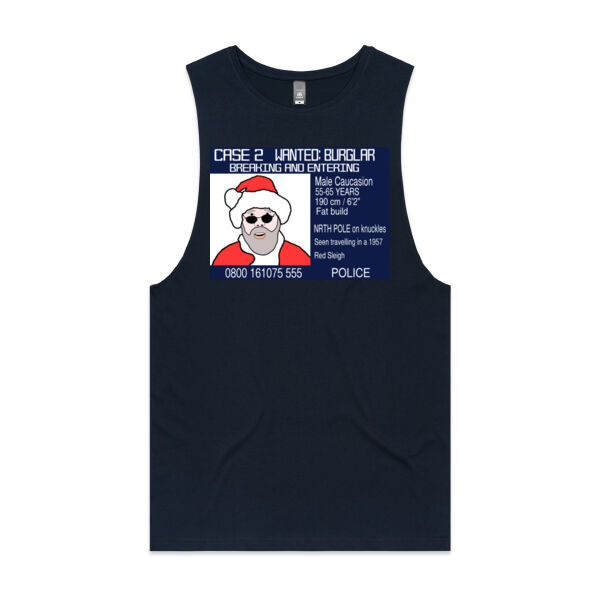 Funny Santa Burglar - Unisex Barnard Tank Thumbnail